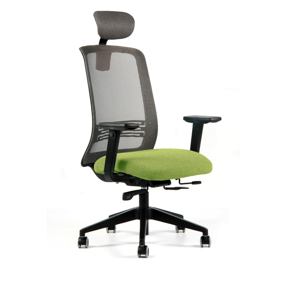 Silla GüD Executive Black c/cabezal. Base Plástica negra